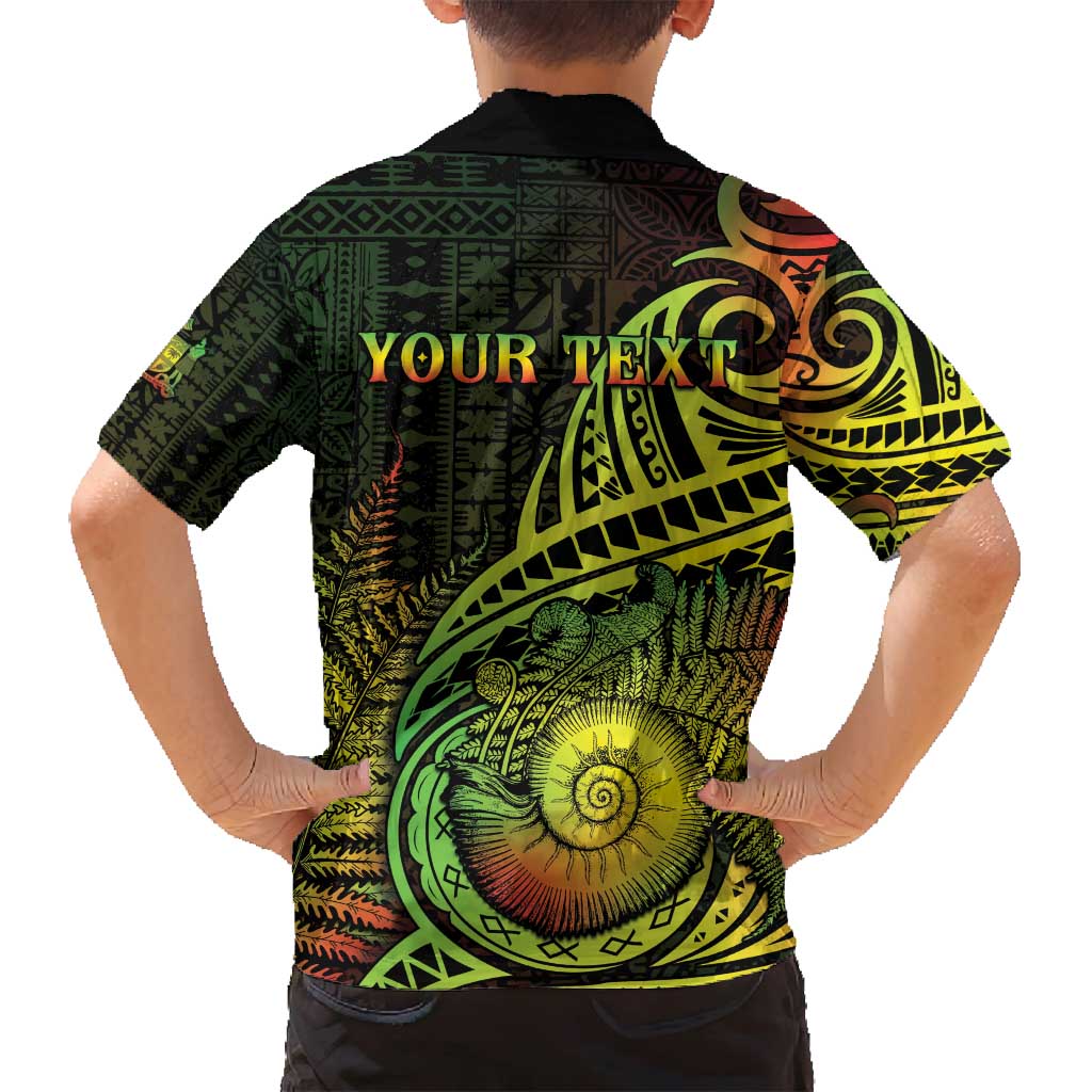 Personalised Fiji Lovoni Day Family Matching Puletasi and Hawaiian Shirt 154th Years