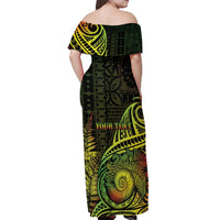 Personalised Fiji Lovoni Day Off Shoulder Maxi Dress 154th Years