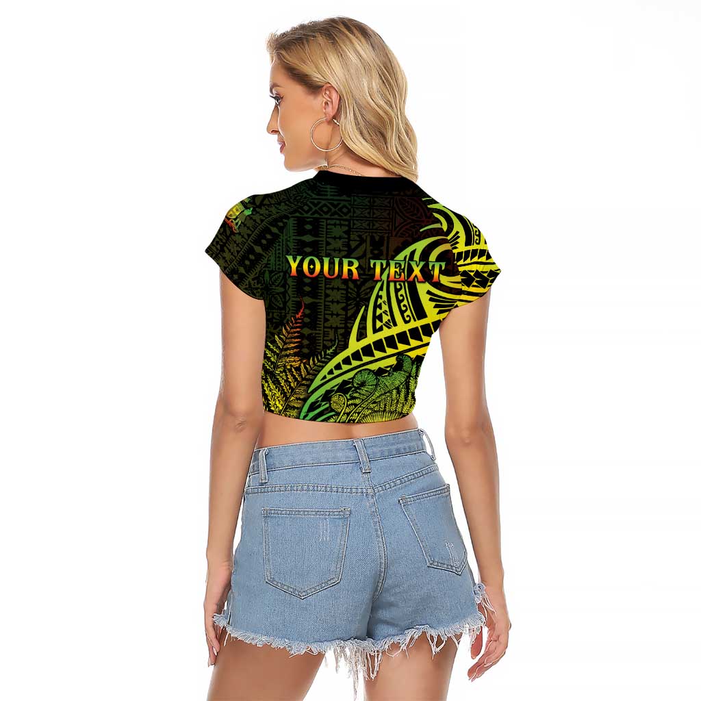 Personalised Fiji Lovoni Day Raglan Cropped T Shirt 154th Years