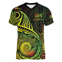 Personalised Fiji Lovoni Day Women V-Neck T-Shirt 154th Years