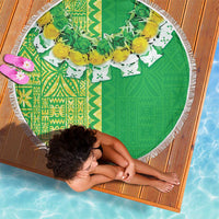 Fiji Lovoni Beach Blanket Fijian Tapa Salusalu Green Glitter