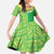 Fiji Lovoni Family Matching Puletasi and Hawaiian Shirt Fijian Tapa Salusalu Green Glitter