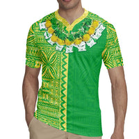 Fiji Lovoni Rugby Jersey Fijian Tapa Salusalu Green Glitter
