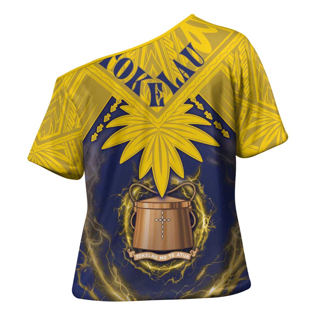 Tokelau Tokehega Day Cross Shoulder Shirt National Badge Special Style - Polynesian Pride
