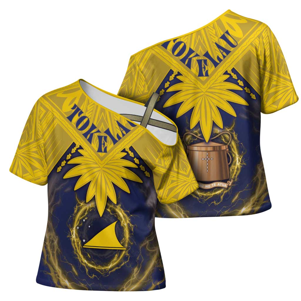 Tokelau Tokehega Day Cross Shoulder Shirt National Badge Special Style - Polynesian Pride