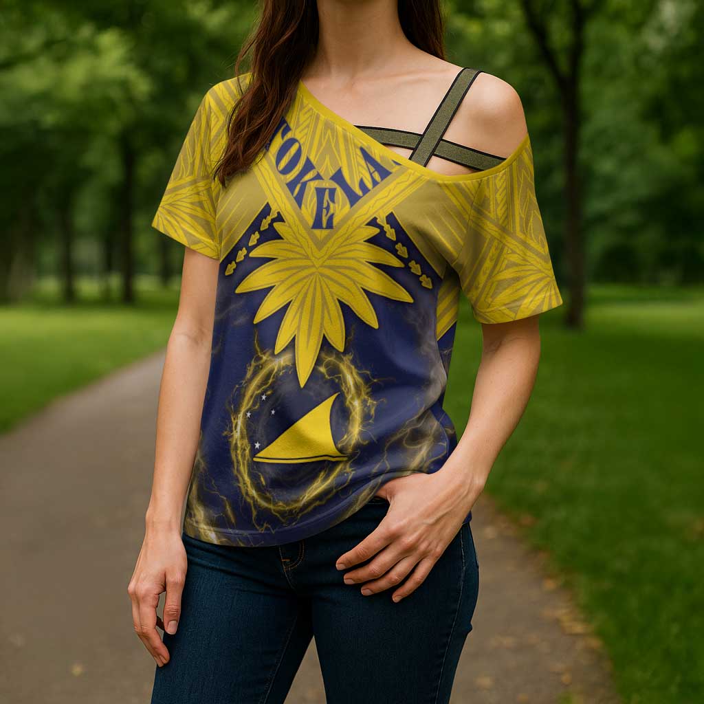 Tokelau Tokehega Day Cross Shoulder Shirt National Badge Special Style - Polynesian Pride