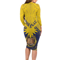 Tokelau Tokehega Day Family Matching Long Sleeve Bodycon Dress and Hawaiian Shirt National Badge Special Style - Polynesian Pride