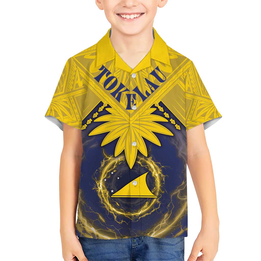 Tokelau Tokehega Day Kid Hawaiian Shirt National Badge Special Style - Polynesian Pride