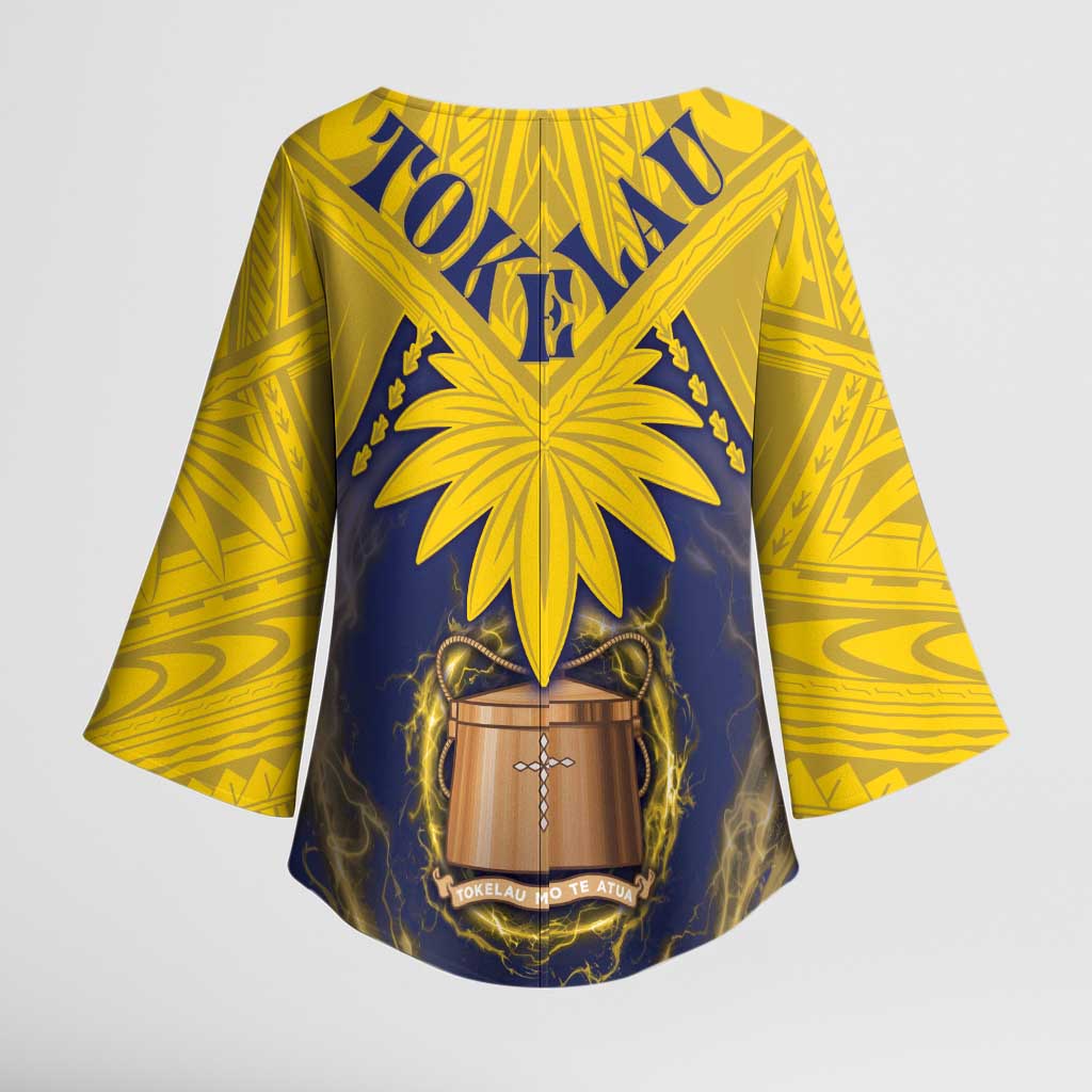 Tokelau Tokehega Day Kimono Sleeve Blouse National Badge Special Style - Polynesian Pride