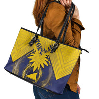 Tokelau Tokehega Day Leather Tote Bag National Badge Special Style LT05 - Polynesian Pride