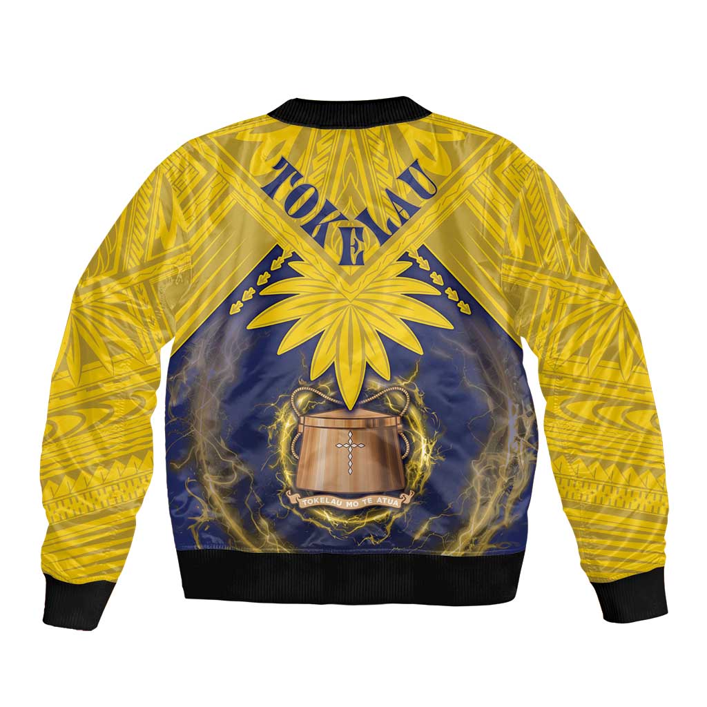 Tokelau Tokehega Day Sleeve Zip Bomber Jacket National Badge Special Style - Polynesian Pride