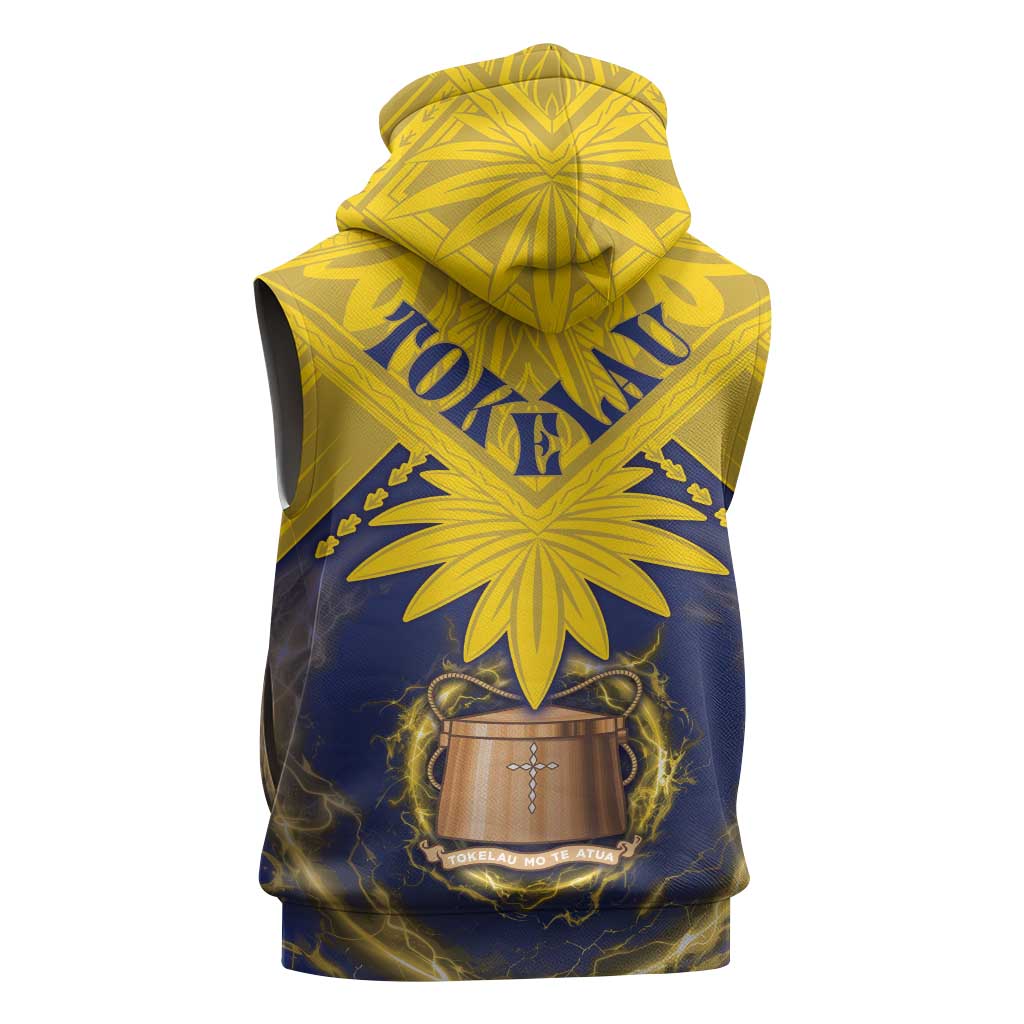 Tokelau Tokehega Day Sleeveless Zip Hoodie National Badge Special Style - Polynesian Pride
