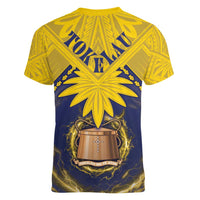 Tokelau Tokehega Day Women V-Neck T-Shirt National Badge Special Style - Polynesian Pride