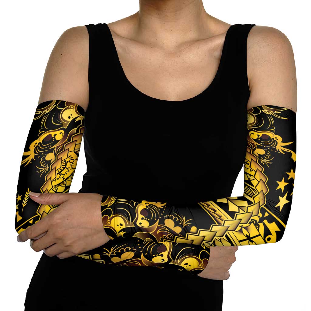 Kosrae Liberation Day Arm Sleeves Polynesian Floral Tattoo - Polynesian Pride