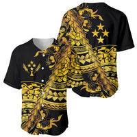 Kosrae Liberation Day Baseball Jersey Polynesian Floral Tattoo - Polynesian Pride