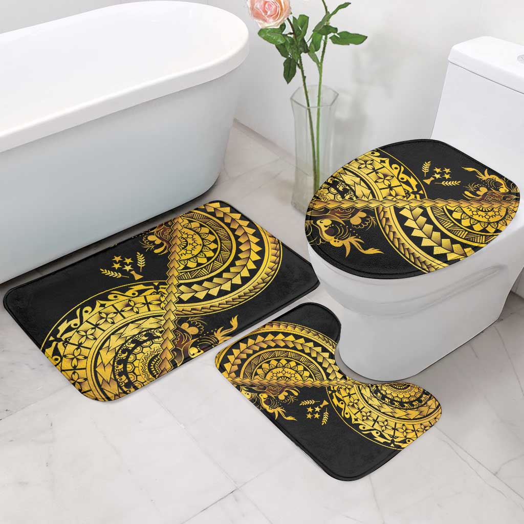 Kosrae Liberation Day Bathroom Set Polynesian Floral Tattoo - Polynesian Pride