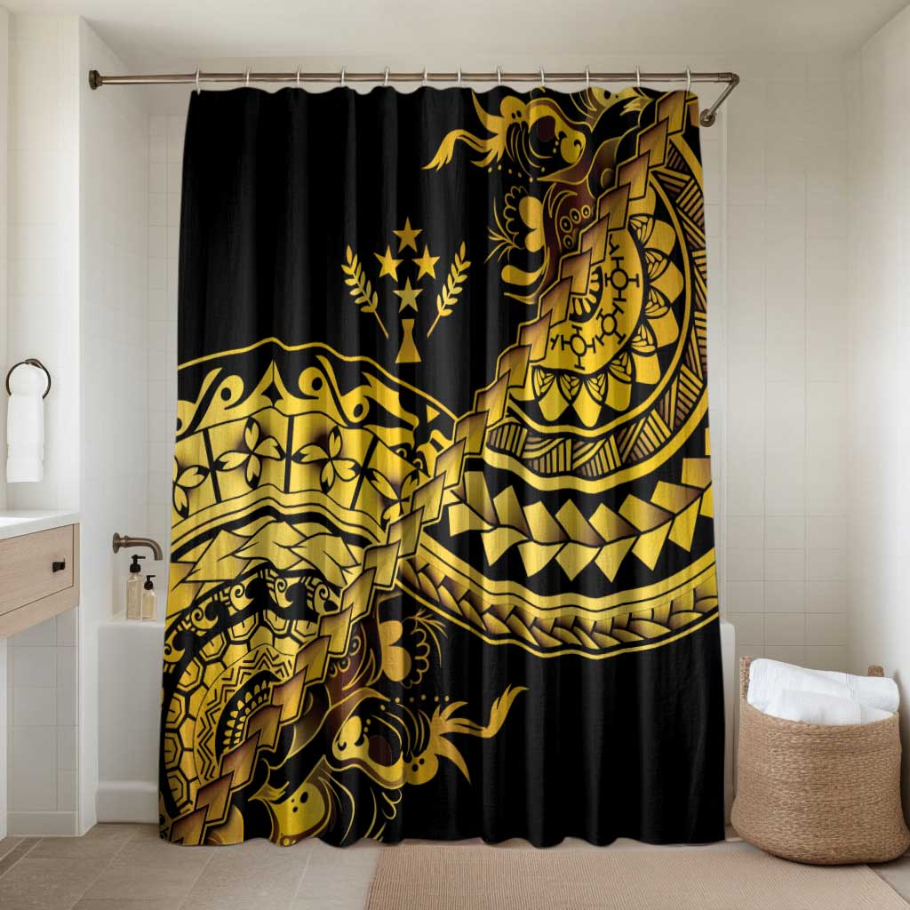 Kosrae Liberation Day Bathroom Set Polynesian Floral Tattoo - Polynesian Pride