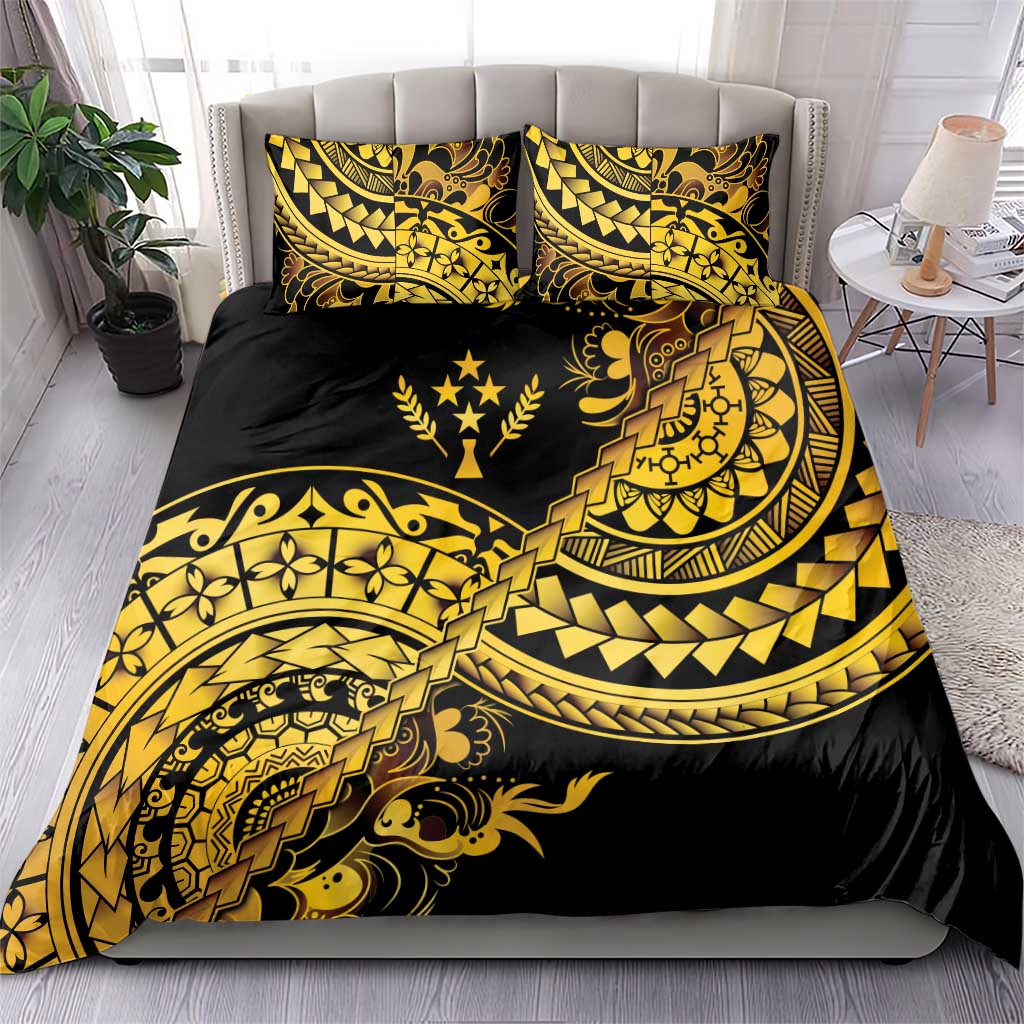 Kosrae Liberation Day Bedding Set Polynesian Floral Tattoo - Polynesian Pride