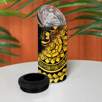 Kosrae Liberation Day 4 in 1 Can Cooler Tumbler Polynesian Floral Tattoo - Polynesian Pride