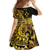 Kosrae Liberation Day Family Matching Mermaid Dress and Hawaiian Shirt Polynesian Floral Tattoo - Polynesian Pride