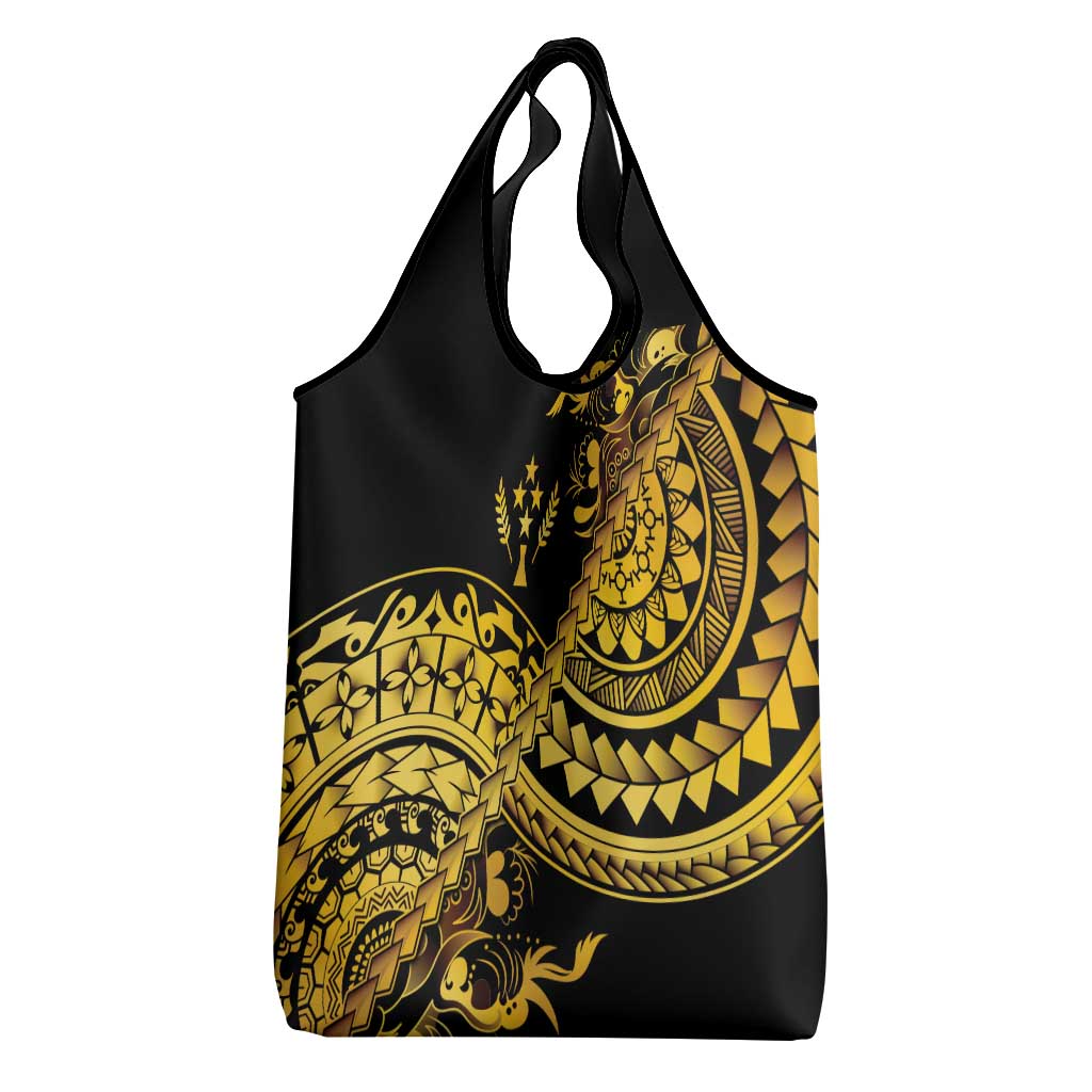 Kosrae Liberation Day Grocery Bag Polynesian Floral Tattoo - Polynesian Pride