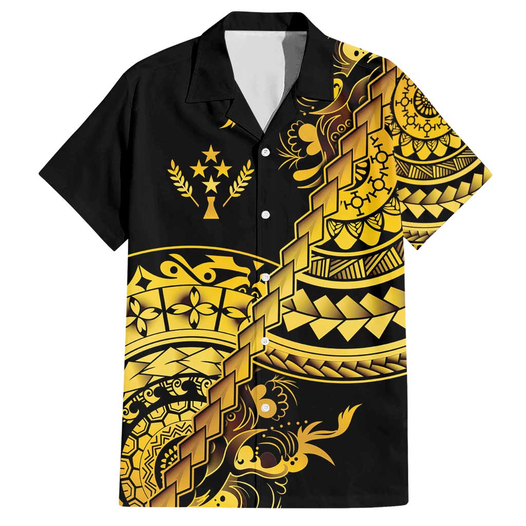 Kosrae Liberation Day Hawaiian Shirt Polynesian Floral Tattoo - Polynesian Pride