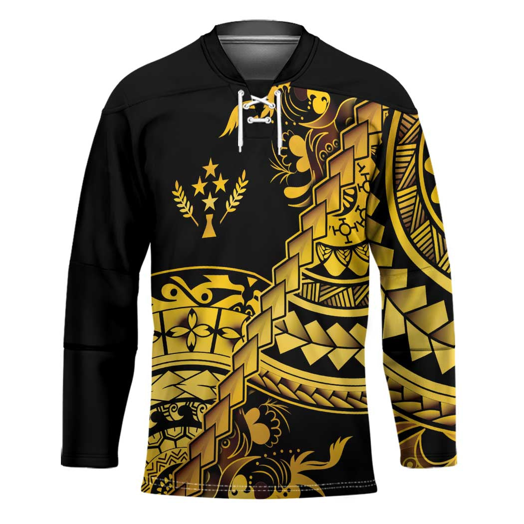 Kosrae Liberation Day Hockey Jersey Polynesian Floral Tattoo - Polynesian Pride
