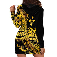 Kosrae Liberation Day Hoodie Dress Polynesian Floral Tattoo - Polynesian Pride