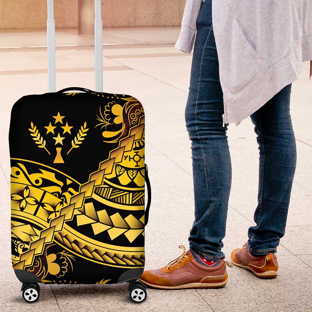 Kosrae Liberation Day Luggage Cover Polynesian Floral Tattoo - Polynesian Pride
