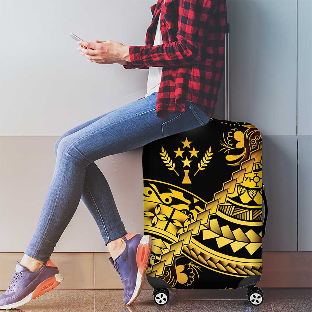 Kosrae Liberation Day Luggage Cover Polynesian Floral Tattoo - Polynesian Pride