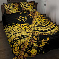 Kosrae Liberation Day Quilt Bed Set Polynesian Floral Tattoo - Polynesian Pride