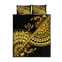 Kosrae Liberation Day Quilt Bed Set Polynesian Floral Tattoo - Polynesian Pride