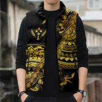 Kosrae Liberation Day Sleeveless Puffer Jacket Polynesian Floral Tattoo - Polynesian Pride