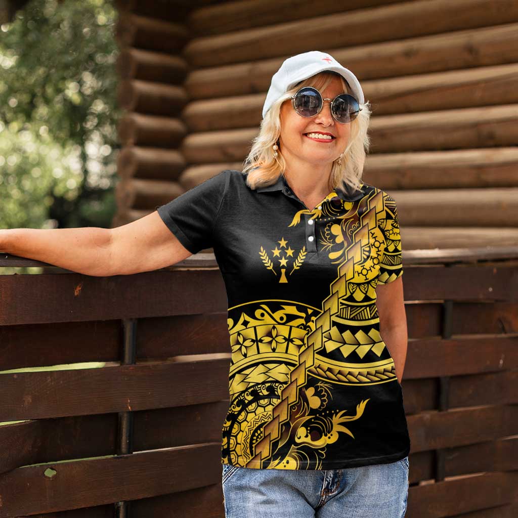 Kosrae Liberation Day Women Polo Shirt Polynesian Floral Tattoo - Polynesian Pride