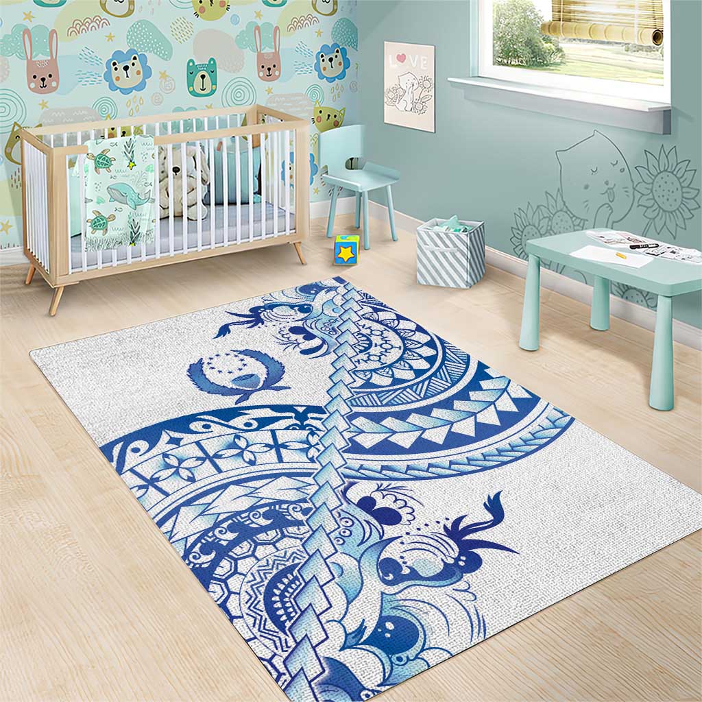 Pohnpei Liberation Day Area Rug Polynesian Floral Tattoo - Polynesian Pride