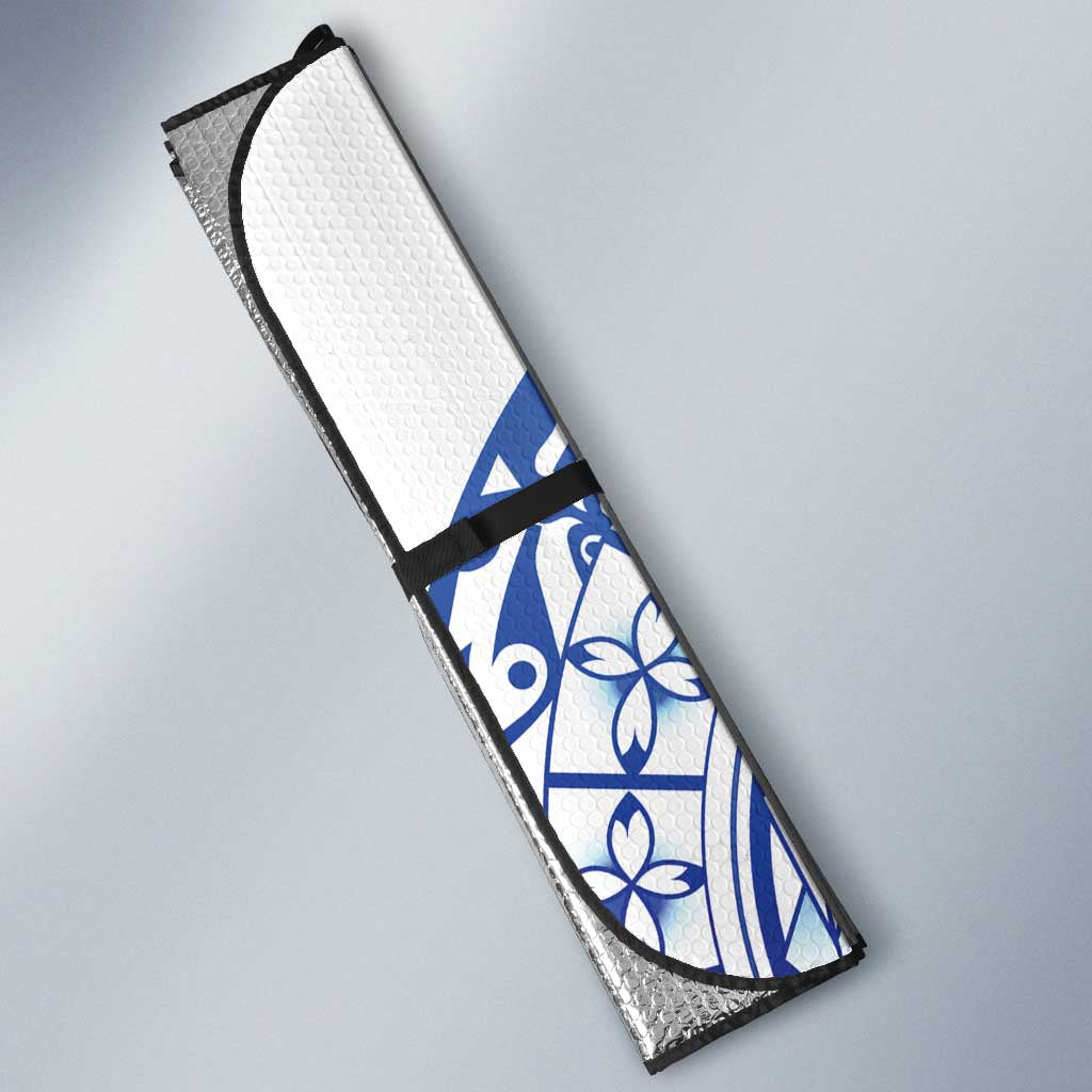 Pohnpei Liberation Day Auto Sun Shade Polynesian Floral Tattoo - Polynesian Pride