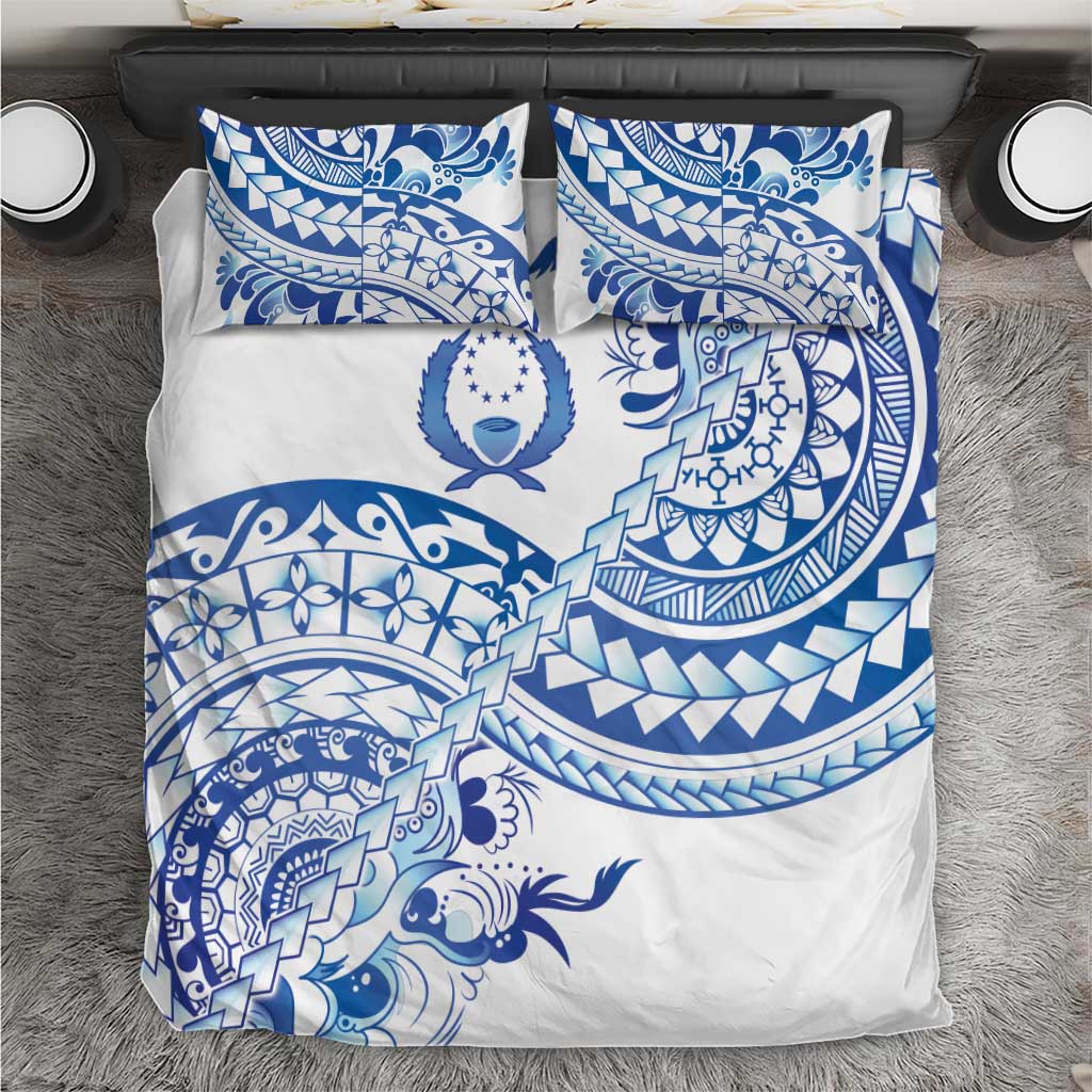 Pohnpei Liberation Day Bedding Set Polynesian Floral Tattoo - Polynesian Pride