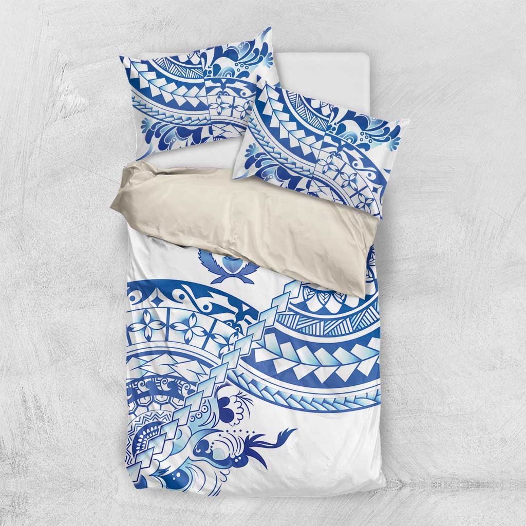 Pohnpei Liberation Day Bedding Set Polynesian Floral Tattoo - Polynesian Pride