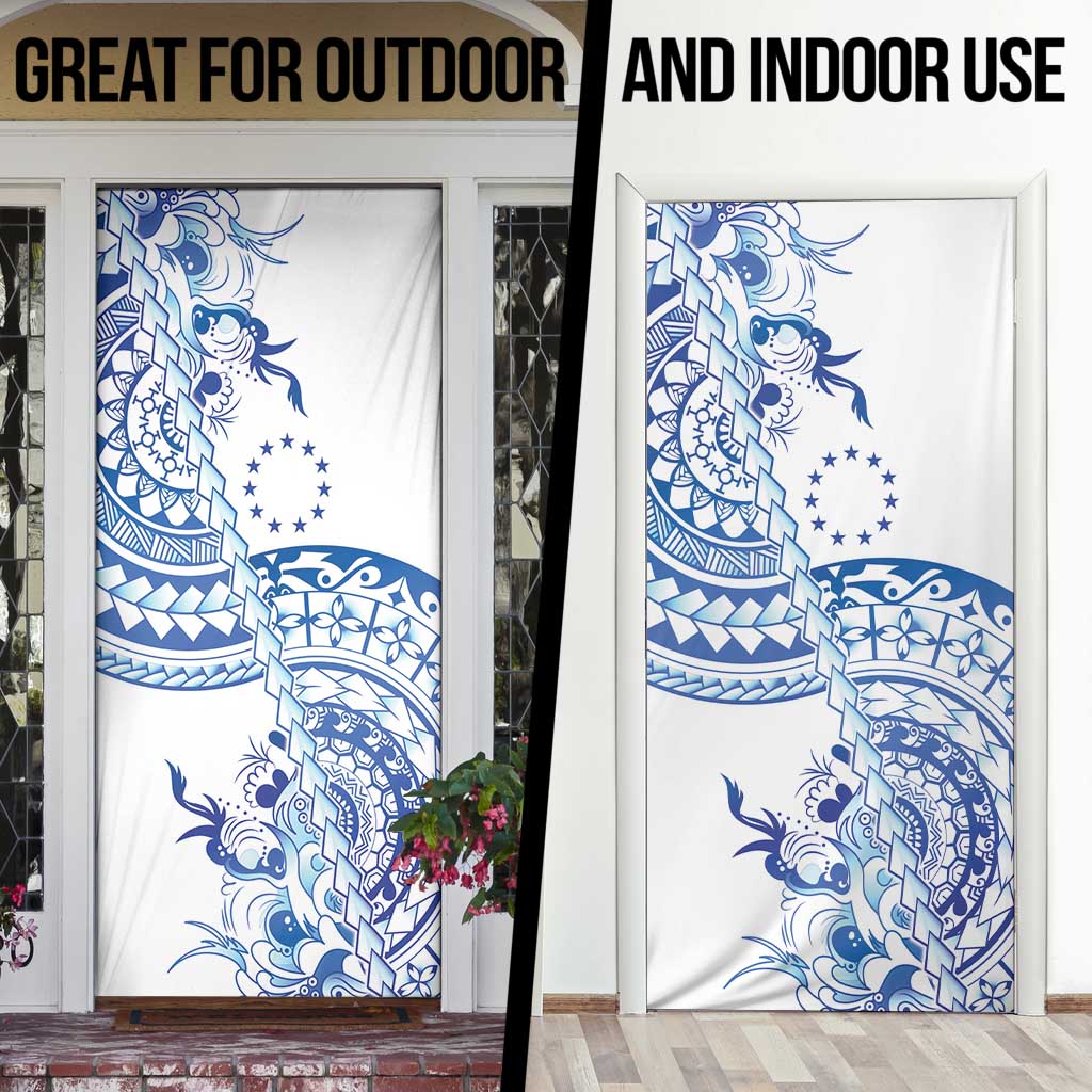 Pohnpei Liberation Day Door Cover Polynesian Floral Tattoo - Polynesian Pride