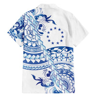 Pohnpei Liberation Day Family Matching Long Sleeve Bodycon Dress and Hawaiian Shirt Polynesian Floral Tattoo - Polynesian Pride