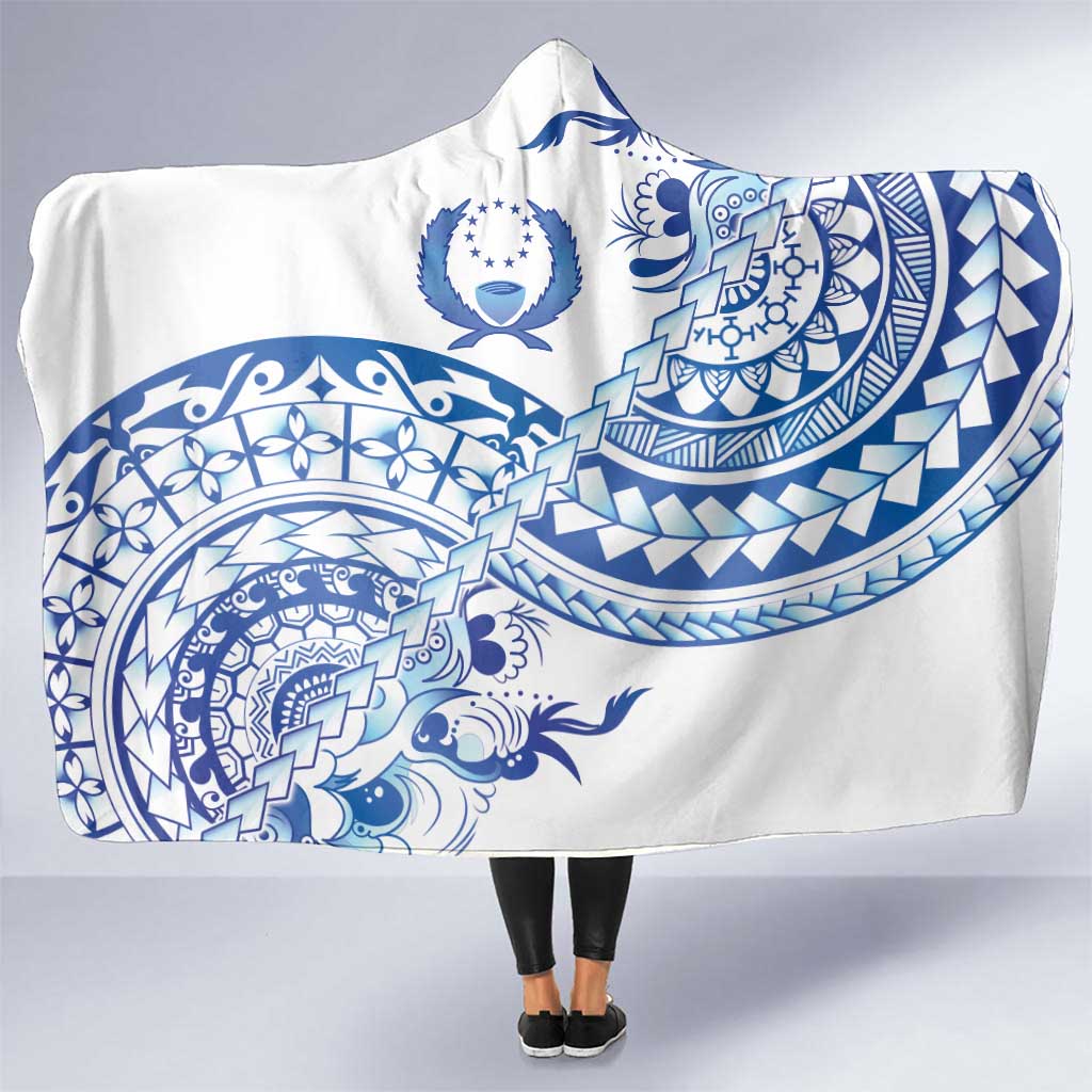 Pohnpei Liberation Day Hooded Blanket Polynesian Floral Tattoo - Polynesian Pride