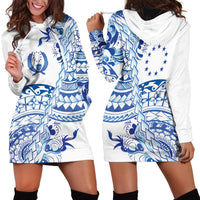 Pohnpei Liberation Day Hoodie Dress Polynesian Floral Tattoo - Polynesian Pride