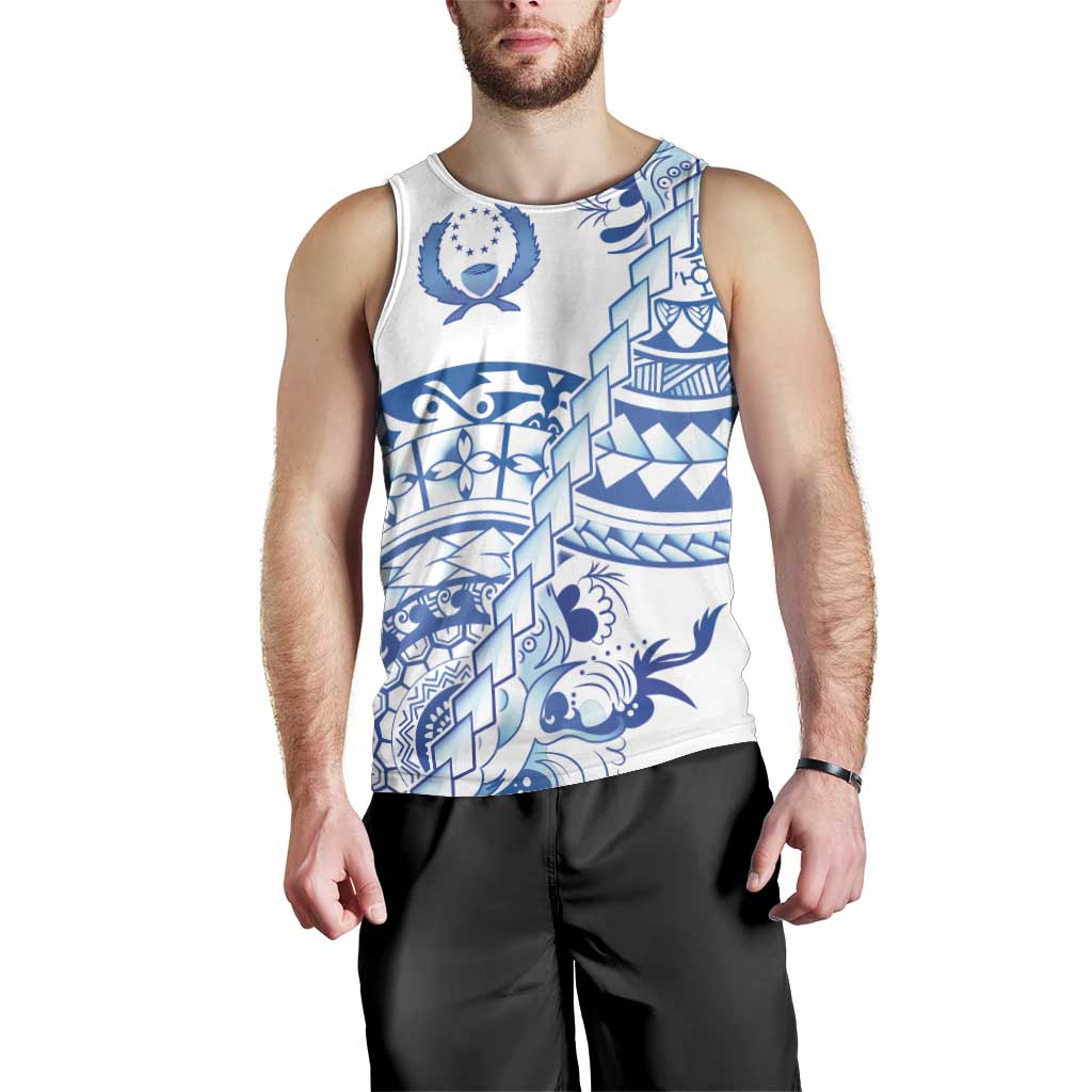 Pohnpei Liberation Day Men Tank Top Polynesian Floral Tattoo - Polynesian Pride