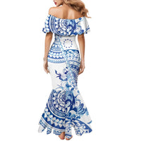 Pohnpei Liberation Day Mermaid Dress Polynesian Floral Tattoo - Polynesian Pride