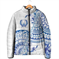 Pohnpei Liberation Day Padded Jacket Polynesian Floral Tattoo - Polynesian Pride