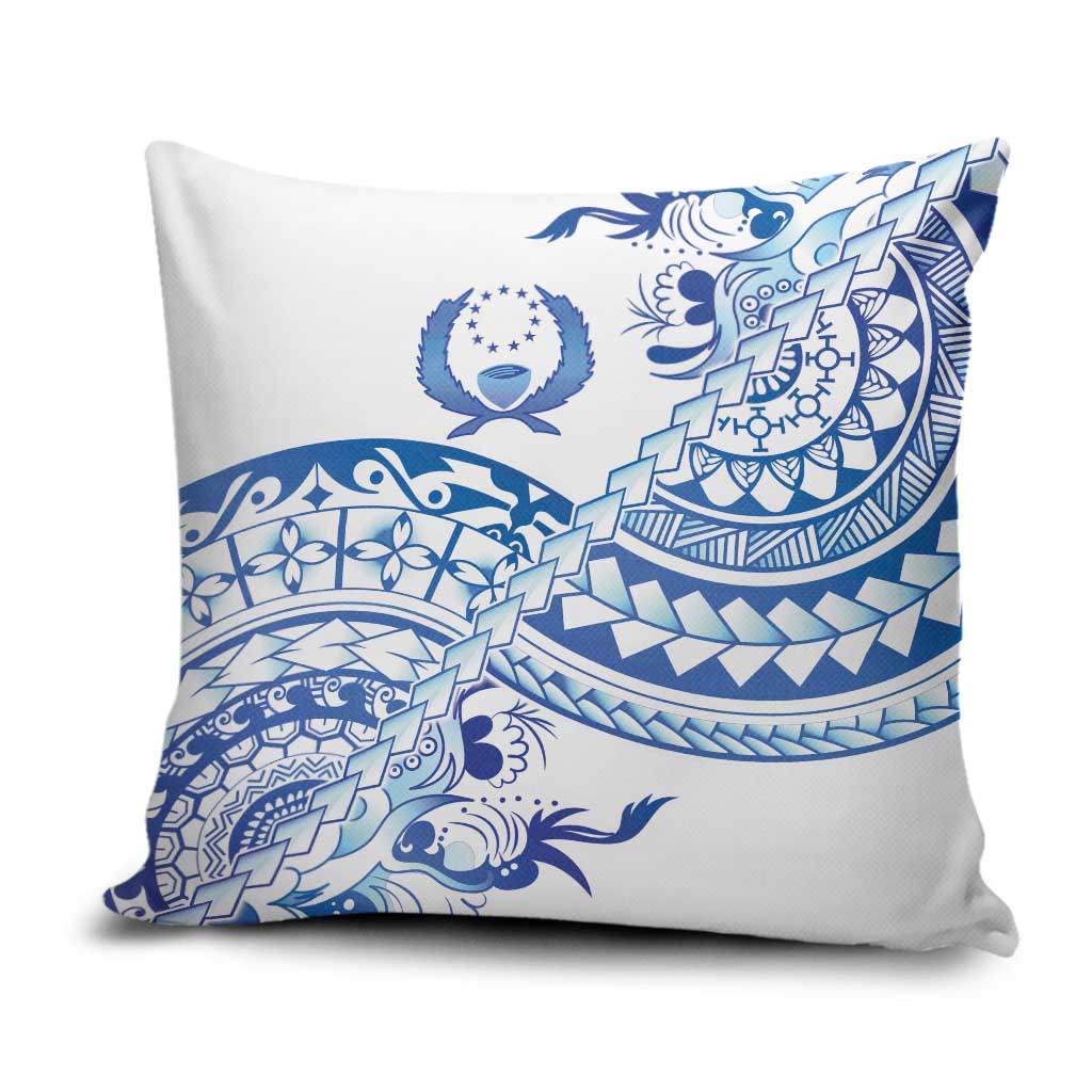 Pohnpei Liberation Day Pillow Cover Polynesian Floral Tattoo - Polynesian Pride