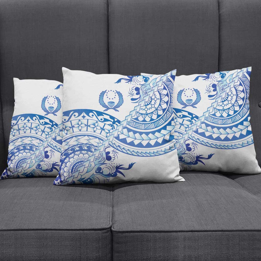 Pohnpei Liberation Day Pillow Cover Polynesian Floral Tattoo - Polynesian Pride