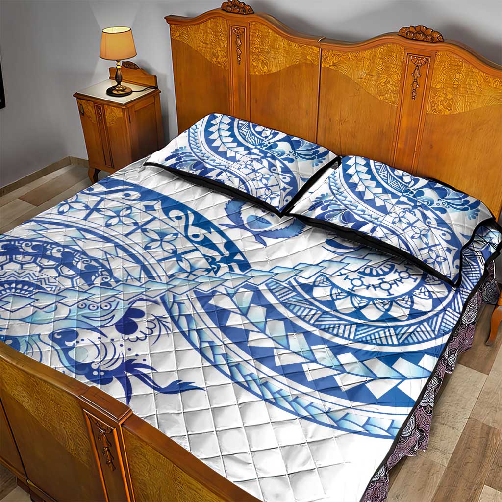 Pohnpei Liberation Day Quilt Bed Set Polynesian Floral Tattoo - Polynesian Pride