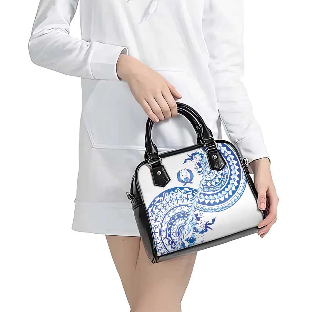 Pohnpei Liberation Day Shoulder Handbag Polynesian Floral Tattoo - Polynesian Pride