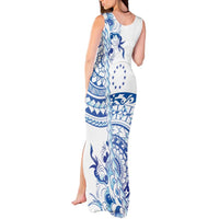 Pohnpei Liberation Day Tank Maxi Dress Polynesian Floral Tattoo - Polynesian Pride